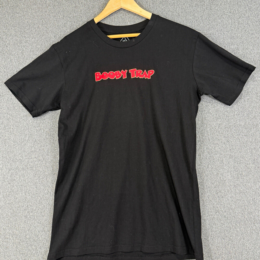 Public Booby Trap Black Graphic T Shirt Mens M All Roads Lead To Neon Tee